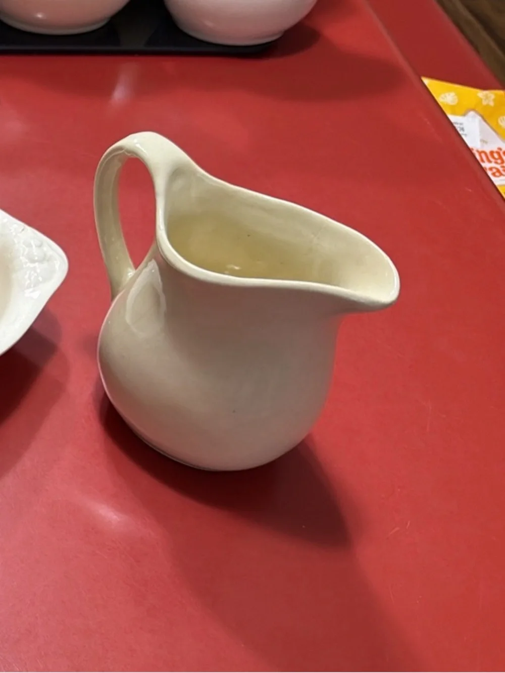 Cream Ceramic Pitcher and Bowl Set - Neutral Cream set of 3